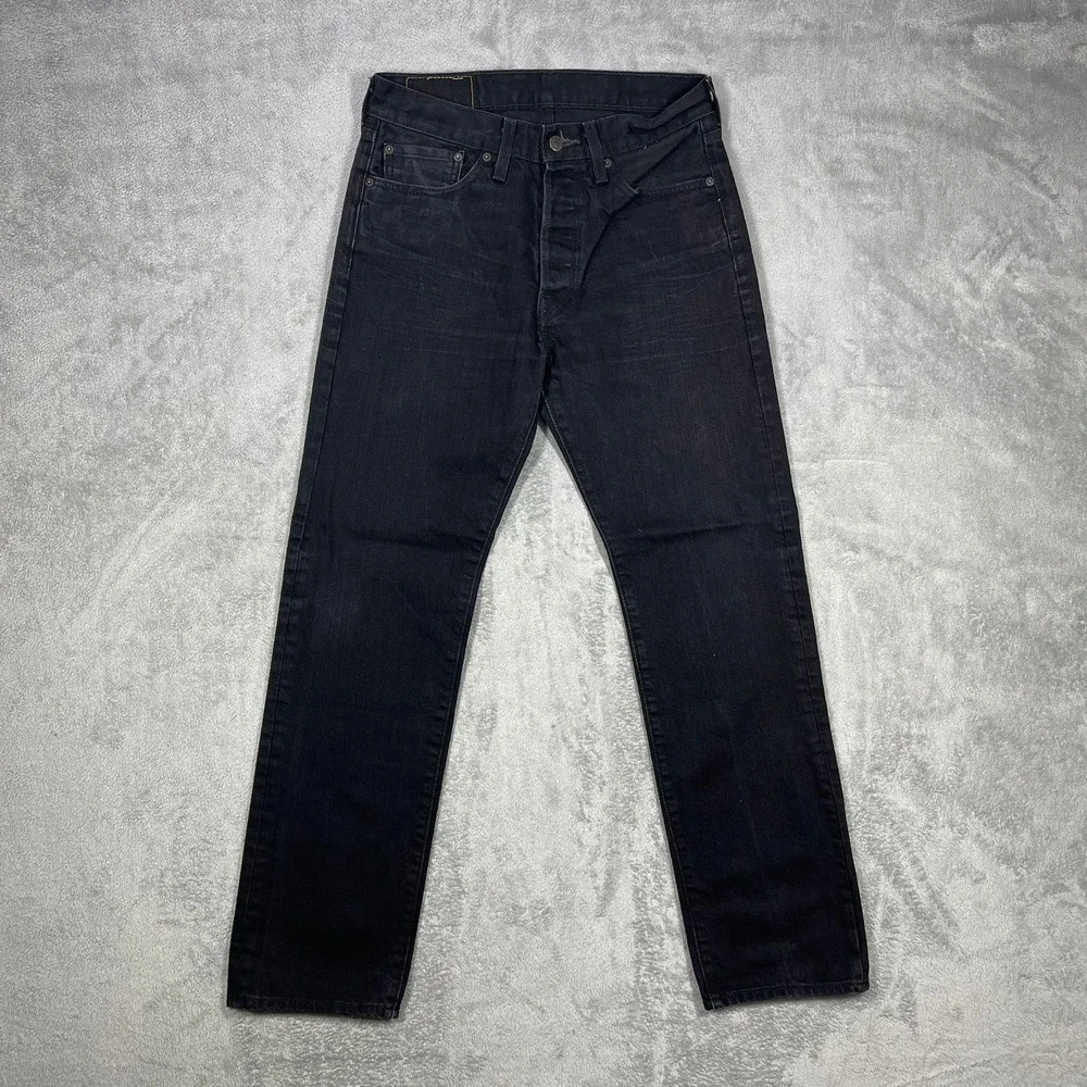 Levi's 501 Original Fit Jeans Mens 32x30*29x29.5) Black Straight Leg Button Fly